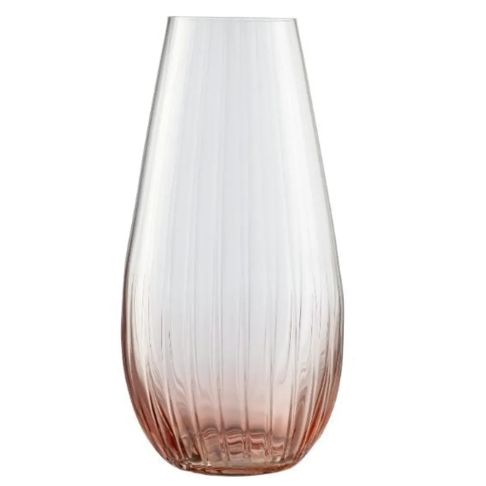 Erne 12" Vase Blush<Galway Crystal