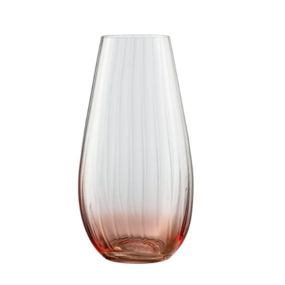 Erne 9.5" Vase Blush<Galway Crystal