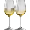 Erne Wine Glass Pair Amber<Galway Crystal Best