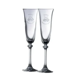 Happy Anniversary Liberty Flute Pair<Galway Crystal