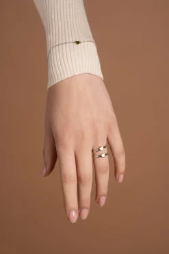 Heart of the Claddagh Silver & Rose Gold Ring<Galway Crystal Sale