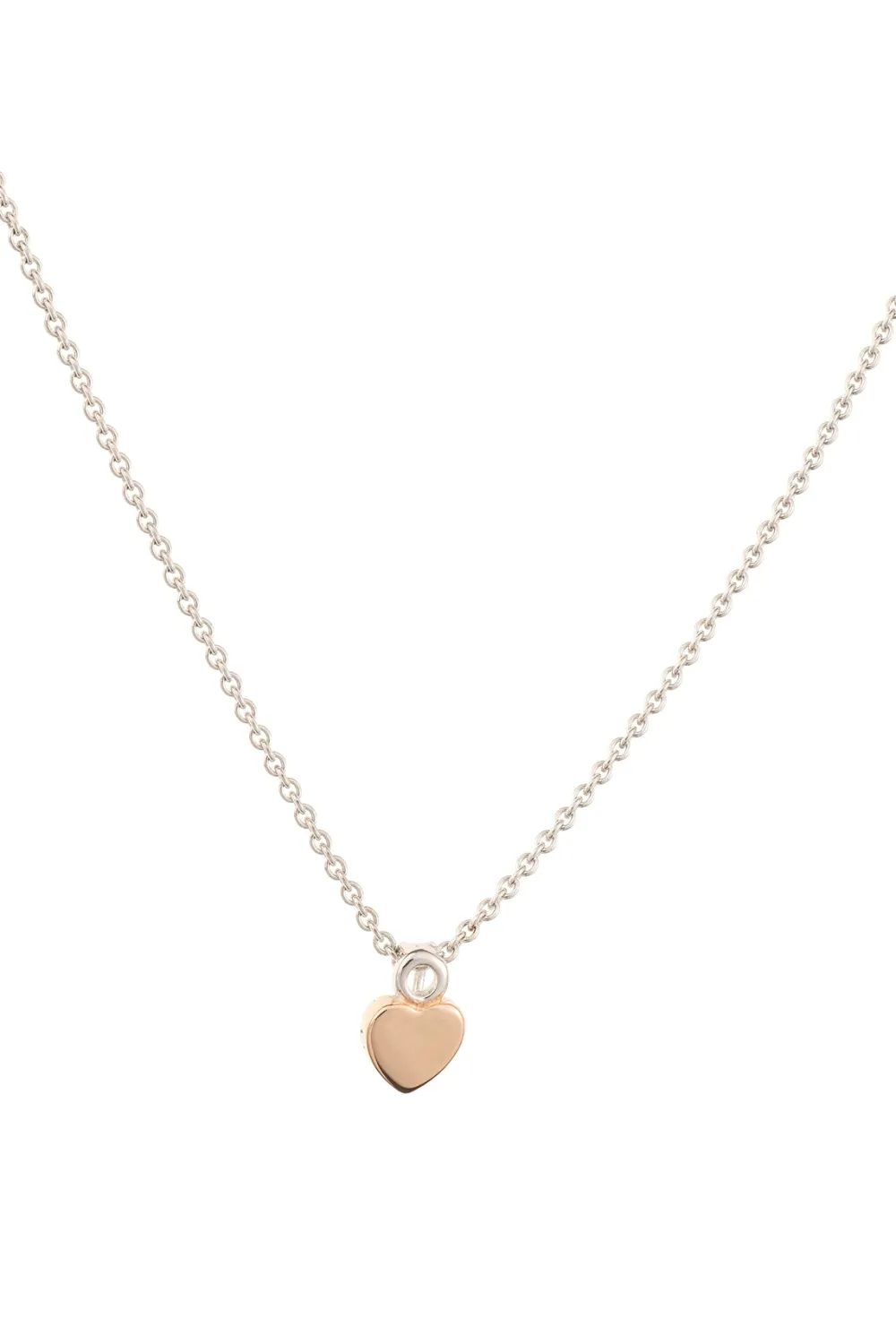 Heart of the Claddagh Silver & Rose Gold Pendant<Galway Crystal Outlet