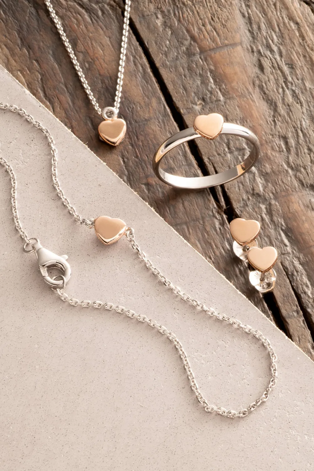 Heart of the Claddagh Silver & Rose Gold Earrings<Galway Crystal Clearance