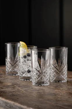 Inisheer Highball Glass - Set of 4<Galway Crystal Outlet