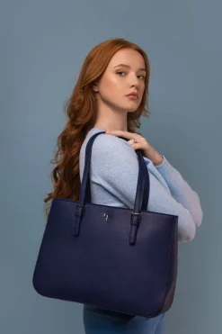 Large Tote Bag in Navy<Galway Crystal Best