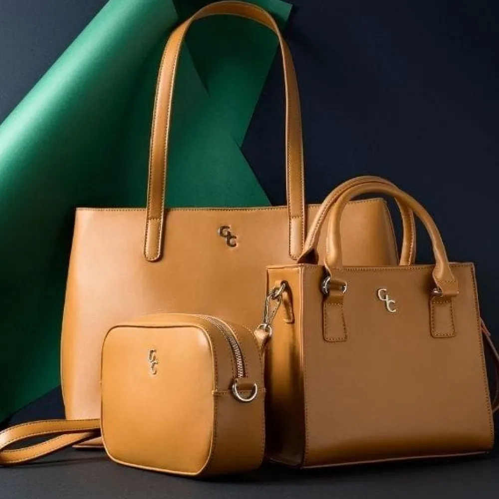 Large Tote Bag - Tan<Galway Crystal New