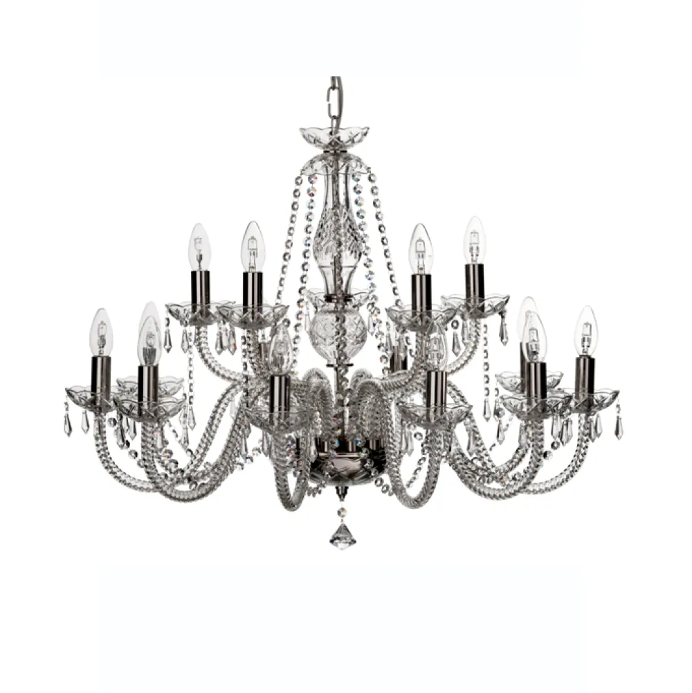 Leenane 15 arm Chandelier IRE/UK Fitting<Galway Crystal Clearance
