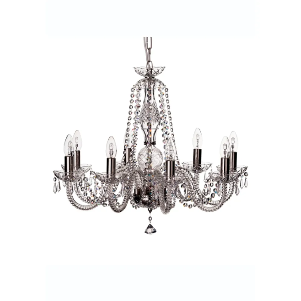 Leenane 8 Arm Chandelier IRE/UK Fitting<Galway Crystal Sale