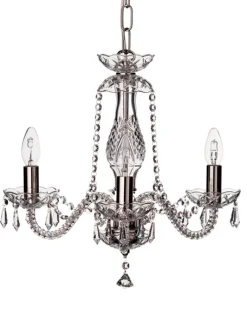 Leenane 3 Arm Chandelier US Fitting<Galway Crystal New