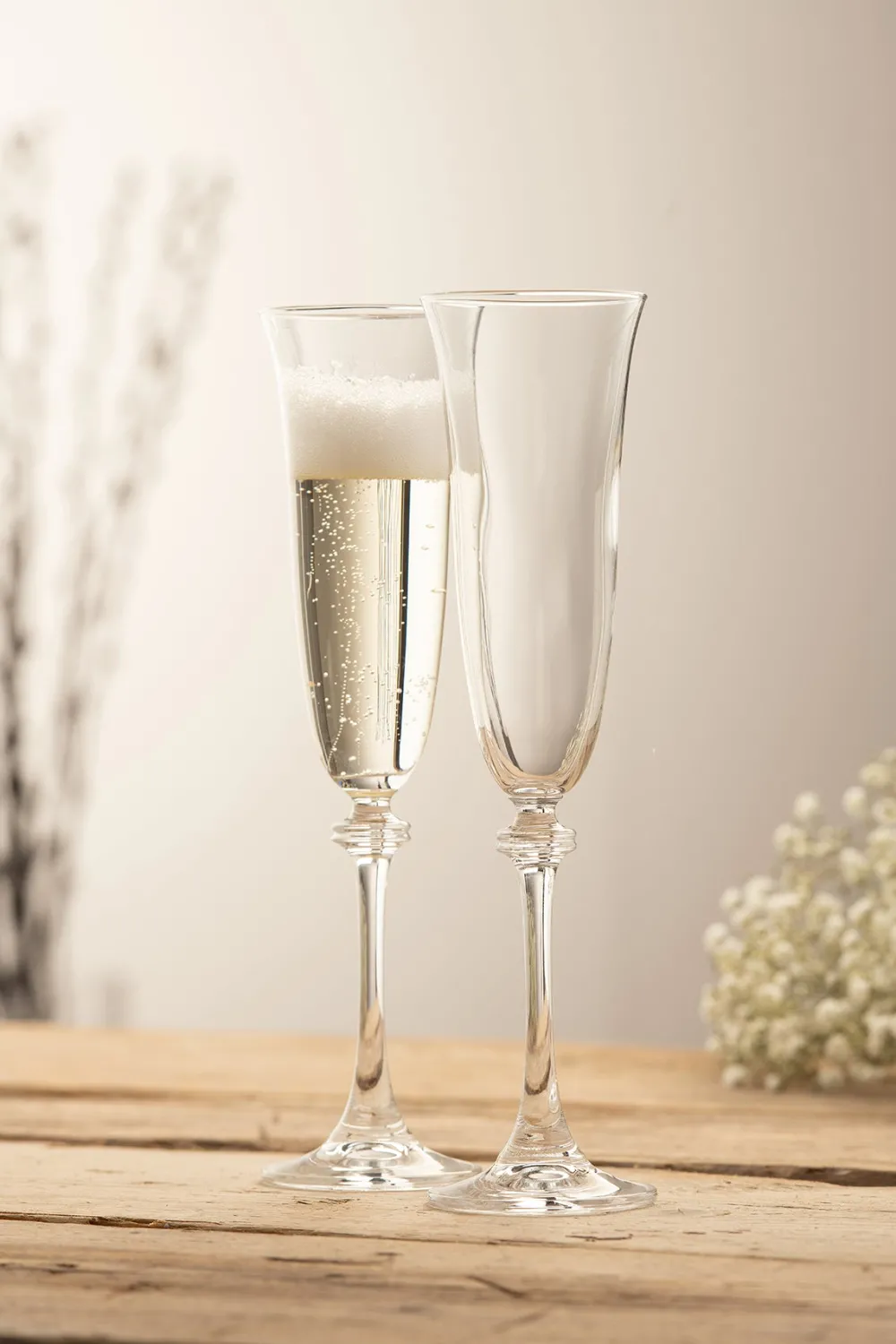 Liberty Champagne Flute Glass Pair<Galway Crystal New