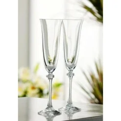 Liberty Champagne Flute Glass Pair<Galway Crystal New