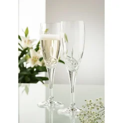 Longford Flute Glass Pair<Galway Crystal