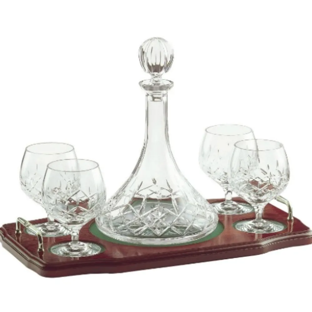 Longford Miniature Brandy Decanter Tray Set<Galway Crystal Hot