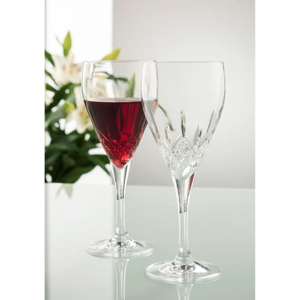 Longford Red Wine Glass Pair<Galway Crystal Sale