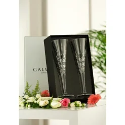 Longford Romance Flute Glass Pair<Galway Crystal Best