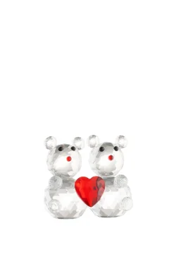Love Heart Teddy Bears Figurine<Galway Crystal Best