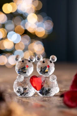 Love Heart Teddy Bears Figurine<Galway Crystal Best
