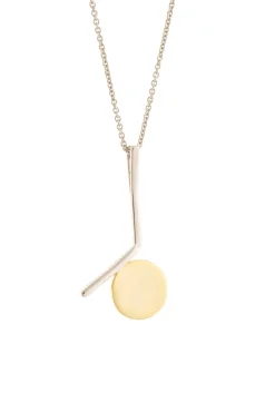 Luna Sterling Silver & Gold Pendant<Galway Crystal Discount
