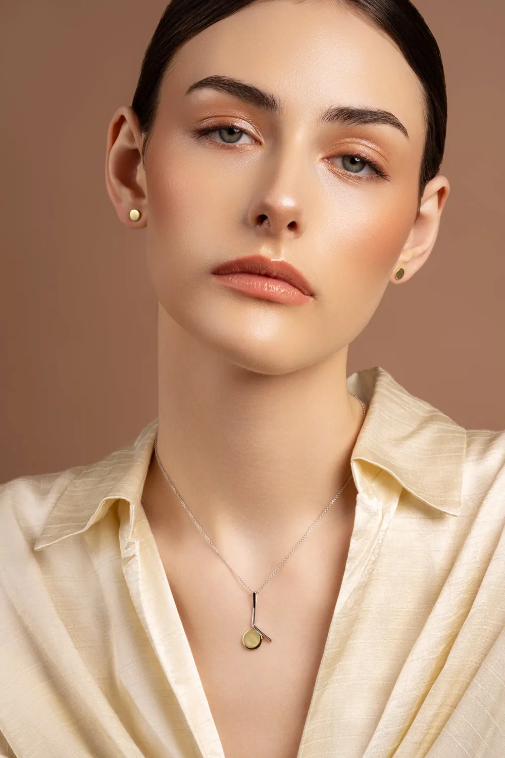 Luna Sterling Silver & Gold Pendant<Galway Crystal Discount
