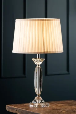 Lyon Large Lamp & Shade IRE & UK Fitting<Galway Crystal New