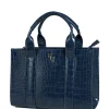 Medium Tote Bag - Navy Croc Detail<Galway Crystal Hot