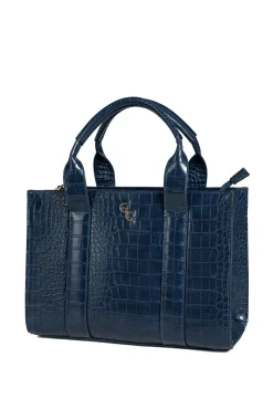 Medium Tote Bag - Navy Croc Detail<Galway Crystal Hot