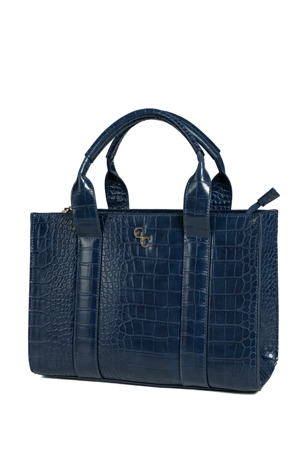 Medium Tote Bag - Navy Croc Detail<Galway Crystal Hot