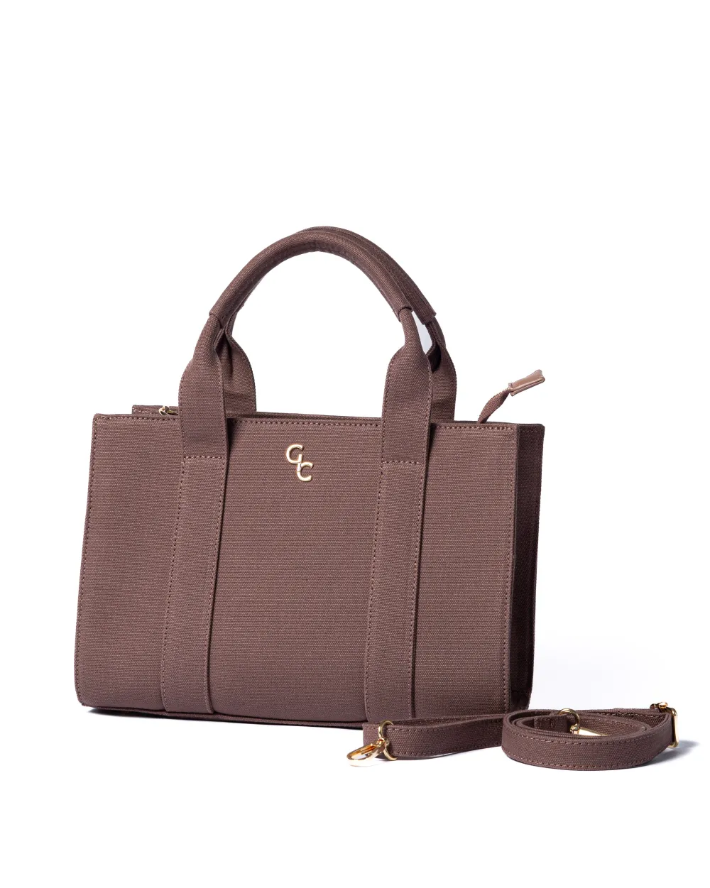 Medium Tote Mauve Taupe Canvas<Galway Crystal Discount