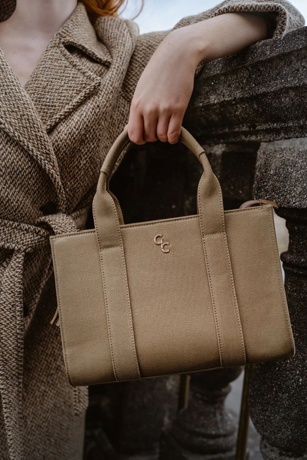 Medium Tote Sand Canvas<Galway Crystal New