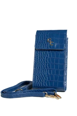 Mini Crossbody - Atlantic Blue Croc Detail<Galway Crystal Clearance