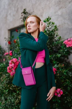 Mini Cross Body Bag - Cerise Pink<Galway Crystal Sale