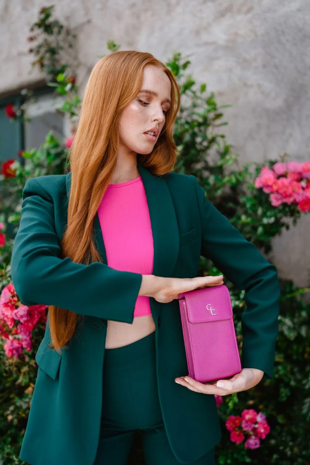 Mini Cross Body Bag - Cerise Pink<Galway Crystal Sale