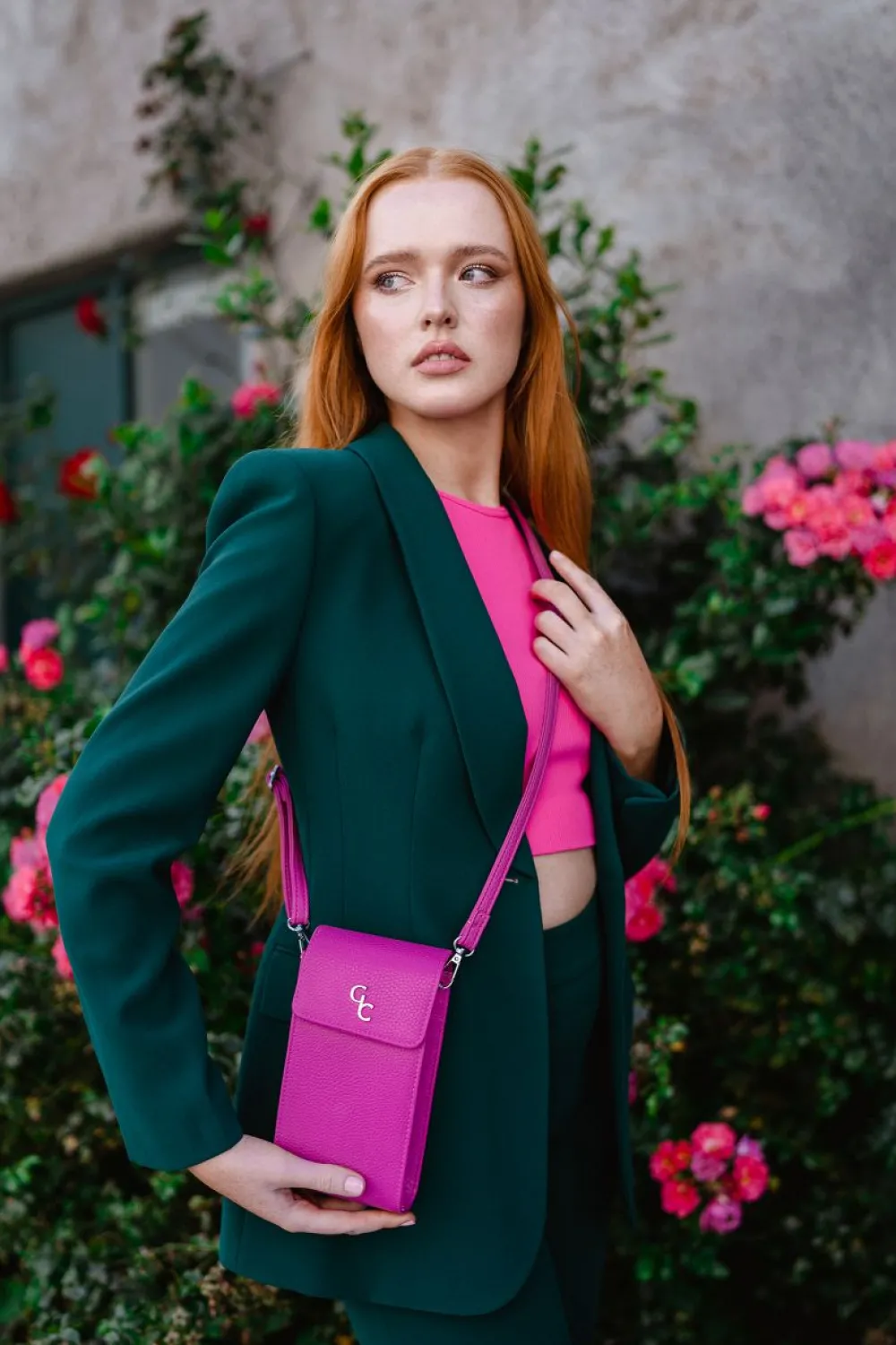 Mini Cross Body Bag - Cerise Pink<Galway Crystal Sale