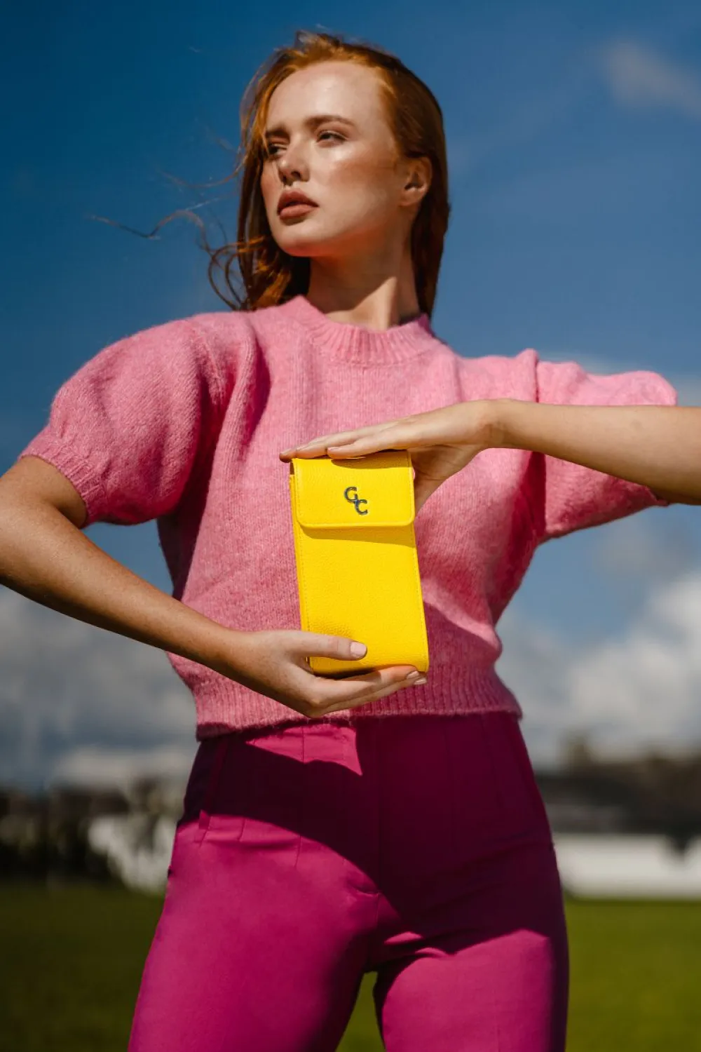 Mini Cross body Bag - Yellow<Galway Crystal New