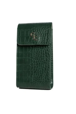 Mini Crossbody - Forest Green Croc Detail<Galway Crystal Best