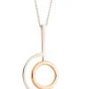 Orbit Sterling Silver & Rose Gold Pendant<Galway Crystal Sale