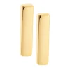 Plain Bar Sterling Silver & Gold Stud Earrings<Galway Crystal Discount