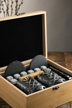 Renmore Bamboo Wooden Gift Set<Galway Crystal Outlet