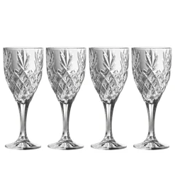 Renmore Goblet Glass Set of 4<Galway Crystal New