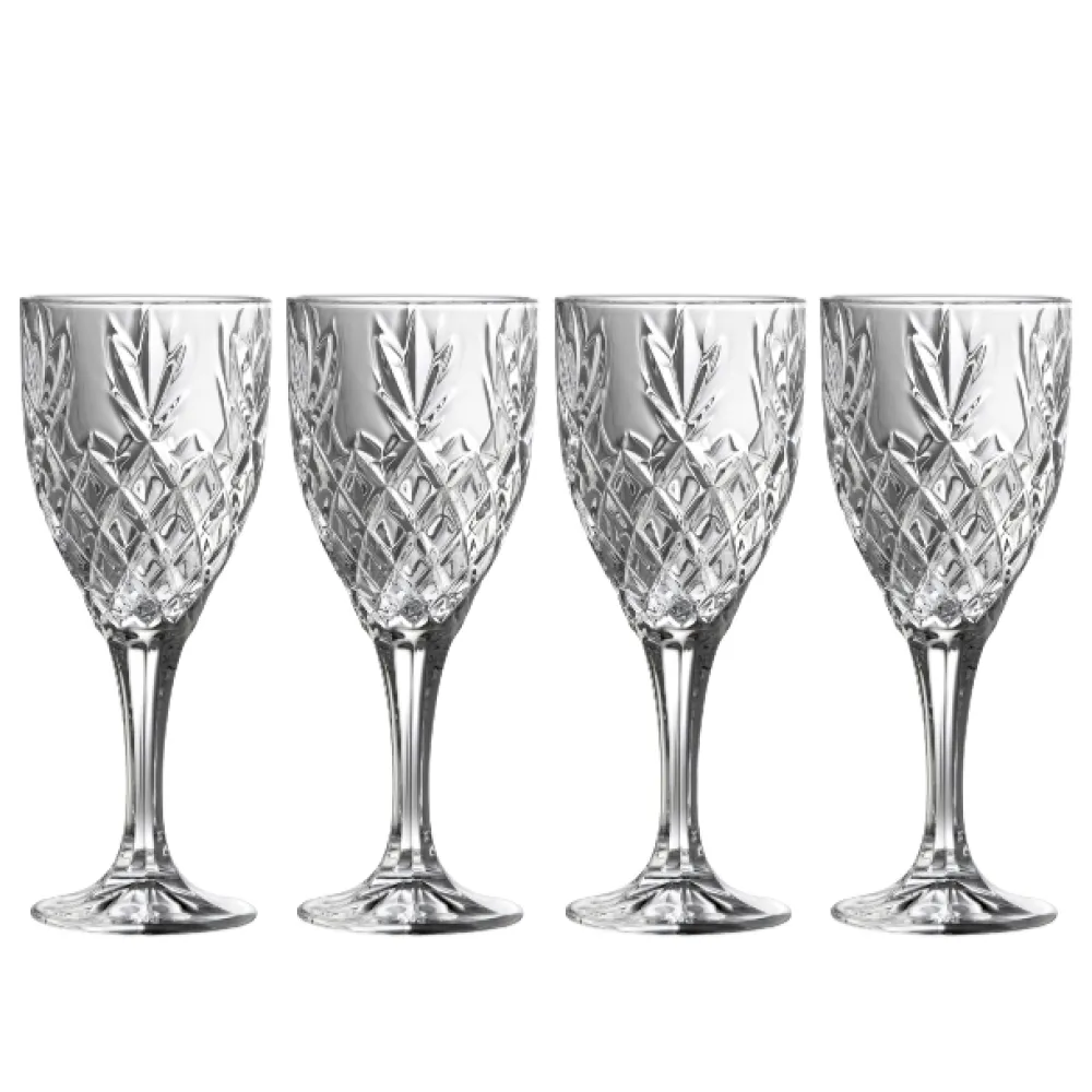 Renmore Goblet Glass Set of 4<Galway Crystal New