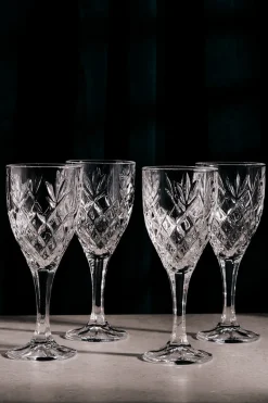 Renmore Goblet Glass Set of 4<Galway Crystal New