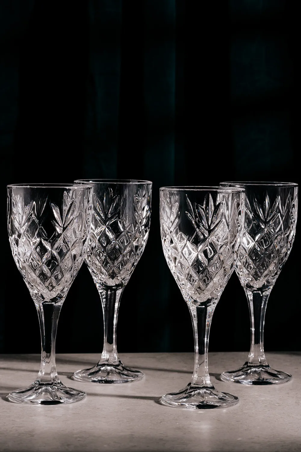 Renmore Goblet Glass Set of 4<Galway Crystal New
