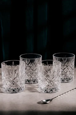 Renmore Whiskey Glass Set of 4<Galway Crystal New