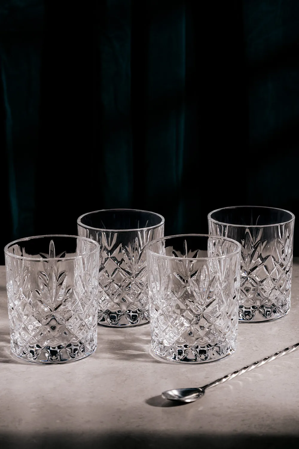 Renmore Whiskey Glass Set of 4<Galway Crystal New