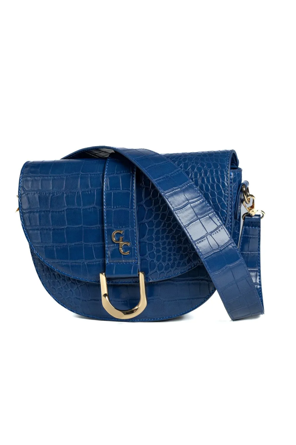 Saddle Bag - Atlantic Blue Croc Detail<Galway Crystal Discount