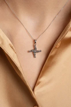 St. Brigid's Cross Pendant<Galway Crystal Clearance