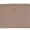 Taupe Ladies Zip Wallet<Galway Crystal