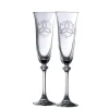 Trinity Knot Shamrock Liberty Flute Glass Pair<Galway Crystal New