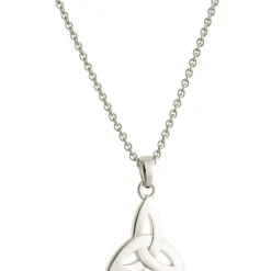 Trinity Knot Sterling Silver Pendant<Galway Crystal