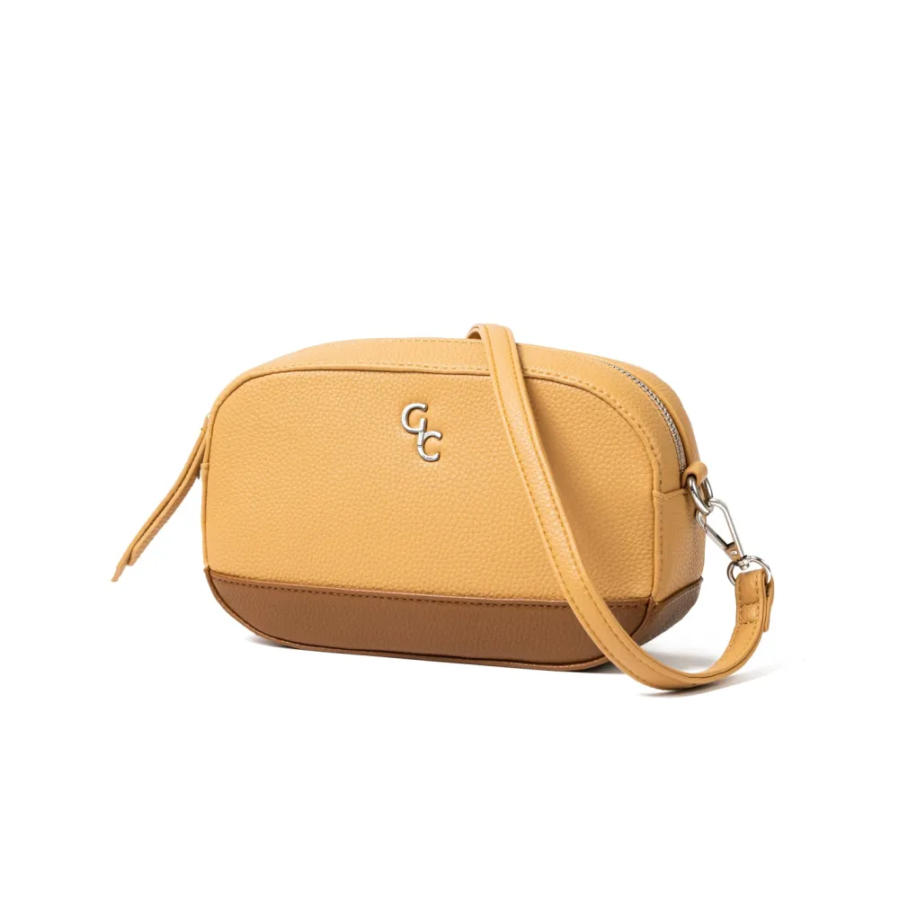 Two Tone Cross Body Bag - Tan & Brown<Galway Crystal Discount